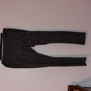 Women's a.n.a Pull On Pants; Black & Gray Cheetah Print; size XL;